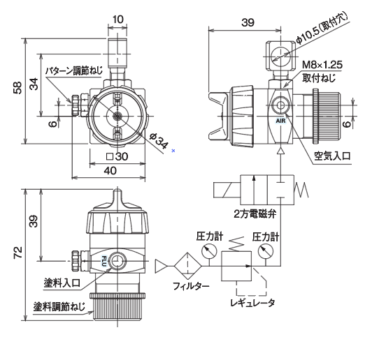 外形寸法及び操作回路図